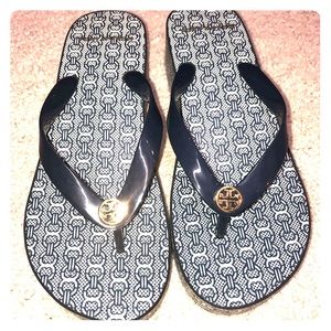 Tory Burch Carved Wedge Flip Flop
